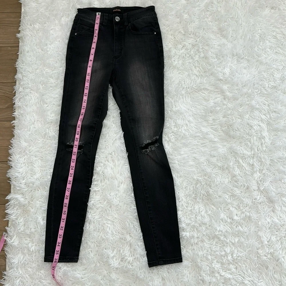 Black distressed jeans